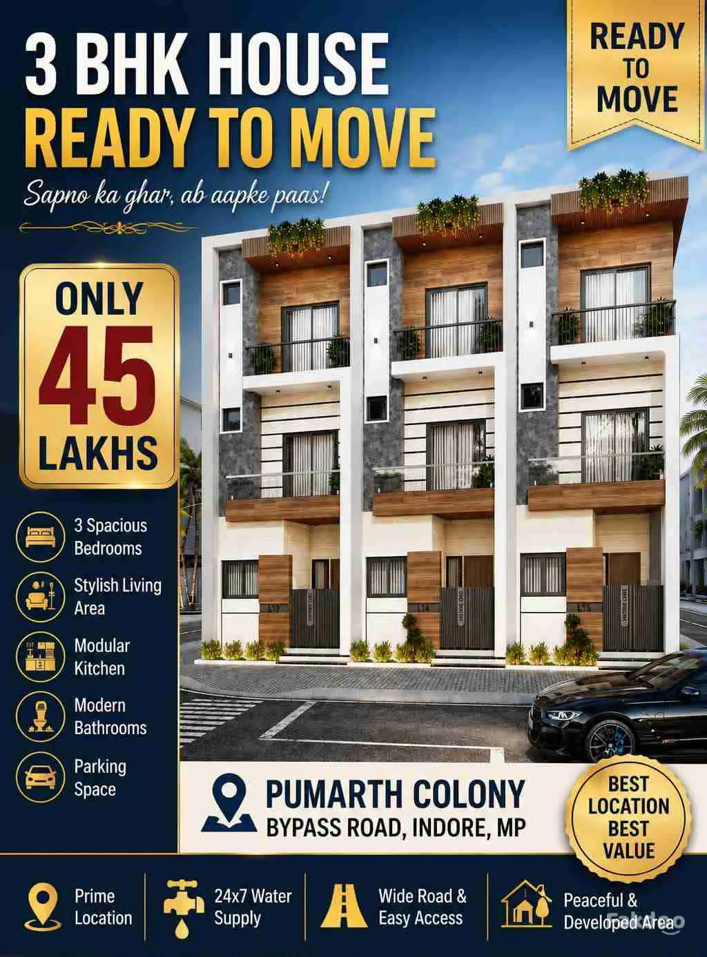 3 BHK house in Indore MP